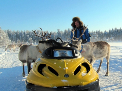 reindeer man feeding the reindeer in Lapland (Heather Sunderland)  [flickr.com]  CC BY 
Informazioni sulla licenza disponibili sotto 'Prova delle fonti di immagine'